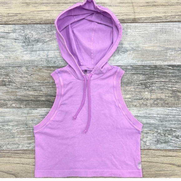 FP Free People Movement Good Karma Hooded Crop Tank Orchid NEW! - Picture 3 of 3
